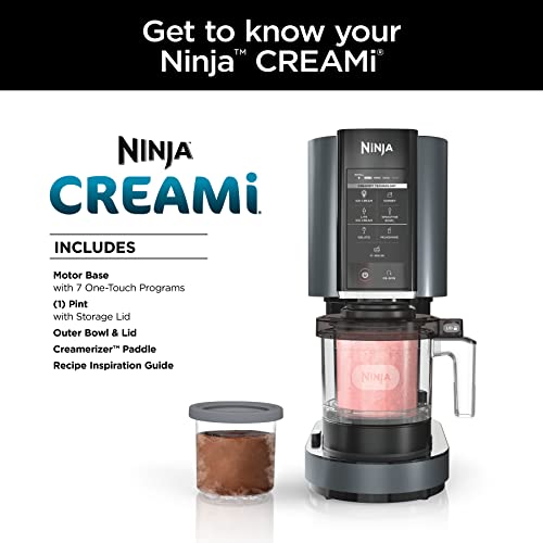 Ninja NC299AMZ CREAMi Ice Cream Maker, for Gelato, Mix-ins, Milkshakes, Sorbet & Pints 4 Pack, Compatible with NC299AMZ & NC300s Series Creami Ice Cream Makers, BPA-Free & Dishwasher Safe, Color Lids